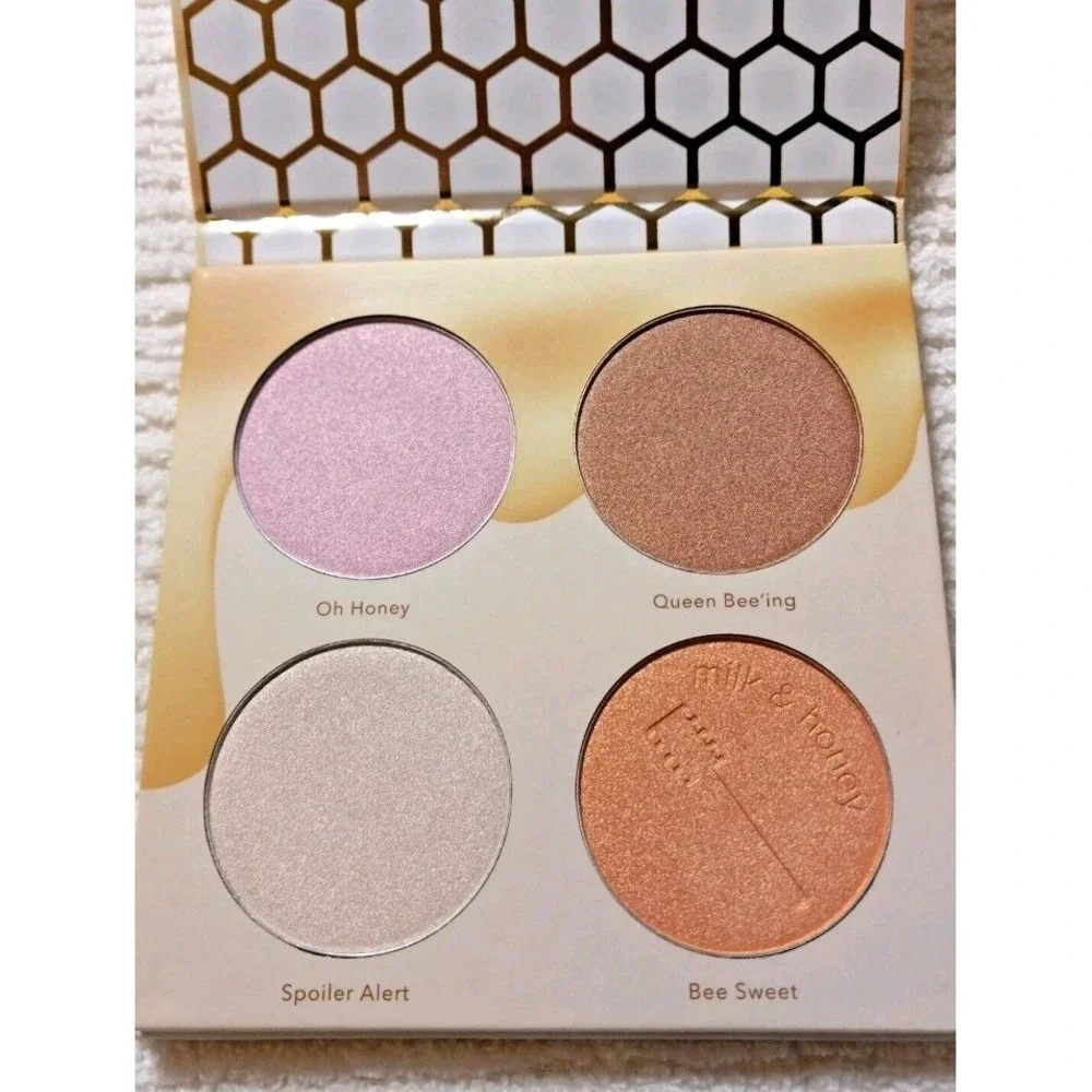 BEAUTY BAKERIE MILK AND HONEY HIGHLIGHTER PALETTE~4 SHADES~FULL SIZE~NIB!